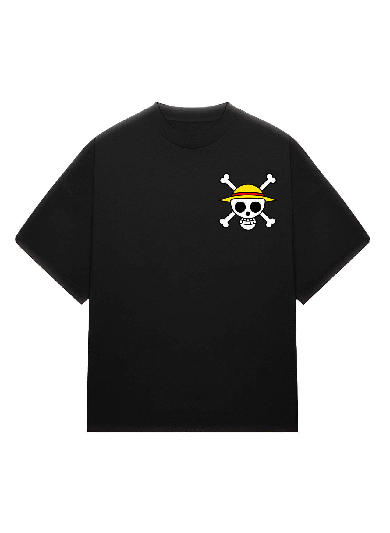 Urban Drip® Premium One Piece Zoro Oversized Drop Shoulder T-Shirt for Men with Sword – Anime Graphic Tee, Black