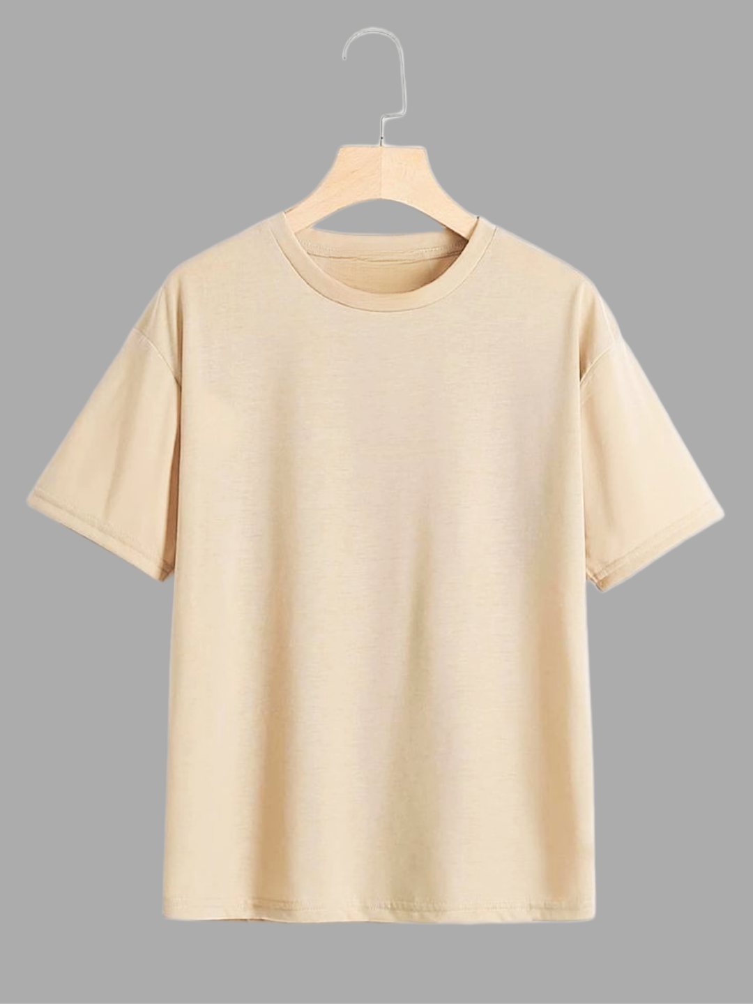 Urban Drip Premium Beige Drop Shoulder Oversized Men's T-Shirt |