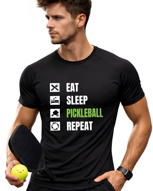 Premium Pickleball Athlete T-Shirt – Breathable Dot Net Fabric Sports Tee for Men and Women | Lightweight Moisture-Wicking Performance Shirt for Training & Matches