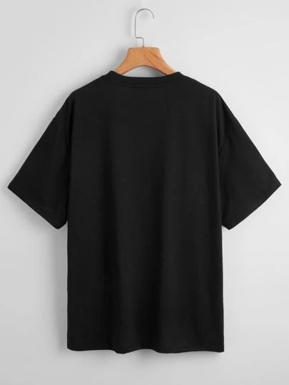 Premium Black Drop Shoulder Oversized Men's T-Shirt | 240 gsm