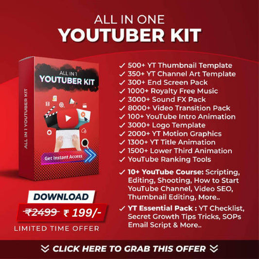 Youtube |Premium  Mega Bundle | SEO | Grow Channel | Master Class | Royalty free Music| Intro  and many more